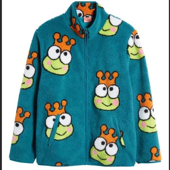 DumbGood x Sanrio Keroppi Sherpa Jacket - XS - Picture 1 of 8